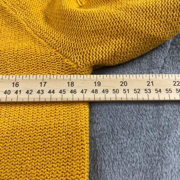 Hollister Cropped Sweater Womens XS Yellow‎ Cable Knit Crew Neck Casual - Picture 5 of 10